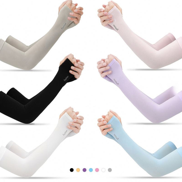 Six pairs of arms clasp hands, each wearing TBNC TattooGuard SPF Sun Protection Sleeves in gray, pink, black, lavender, white, and light blue. These sleeves by The Best Numbing Cream offer UV and tattoo protection. Small color dots appear below each arm.