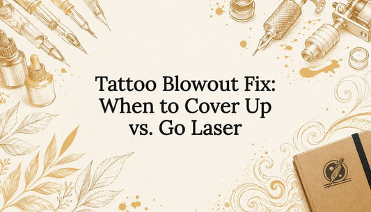 Decorative tattoo-themed title card illustration