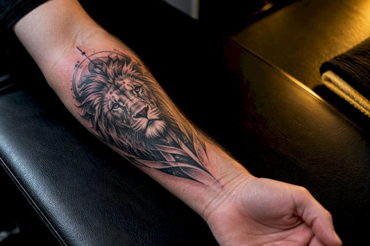 Fresh tattoo with mild normal redness