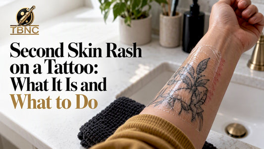 Red irritation beneath tattoo film edge