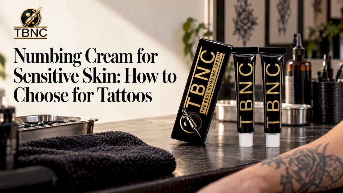 TBNC numbing cream beside intact skin