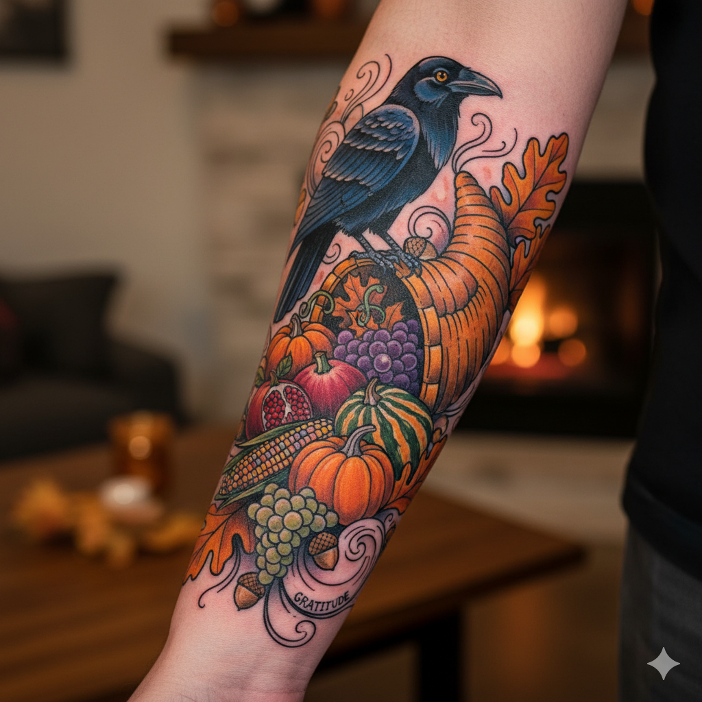More Than Just a Turkey: An In-Depth Exploration of Thanksgiving Tattoos